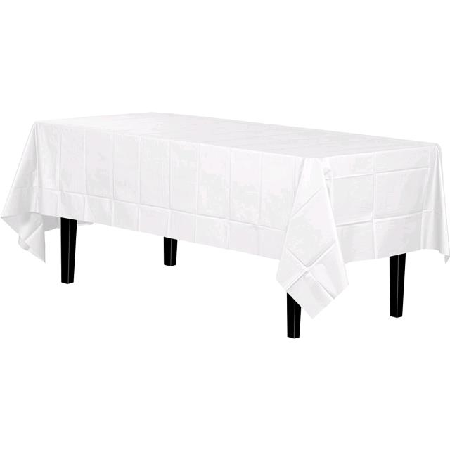 Where to rent PLASTIC TABLE COVER 54 X108  WHITE in Hayden ID