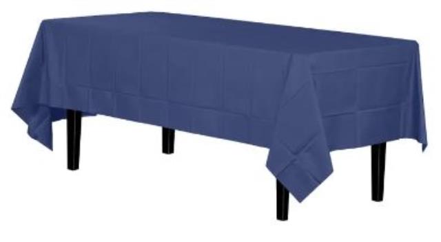 Where to rent PLASTIC TABLE COVER 54 X108  NAVY in Hayden ID